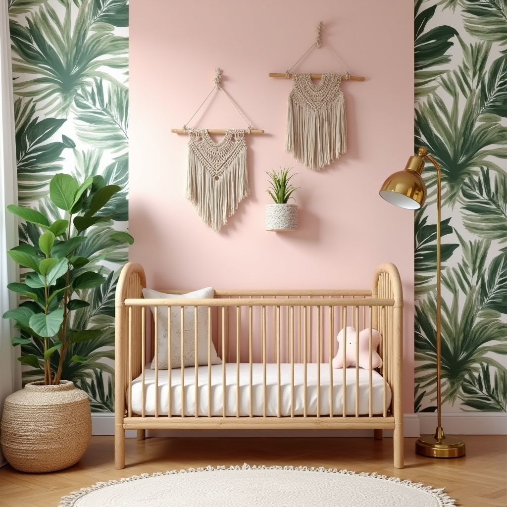 boho pink nursery 21