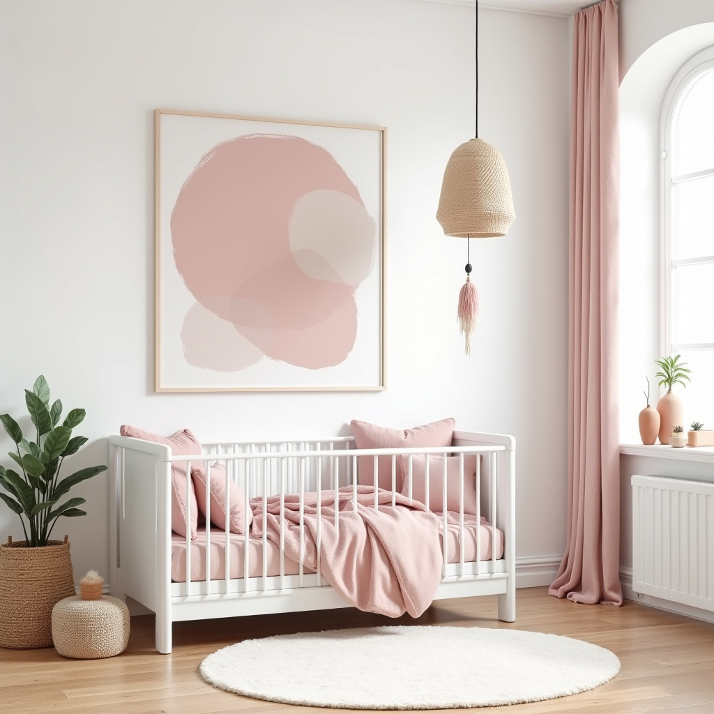 boho pink nursery 28