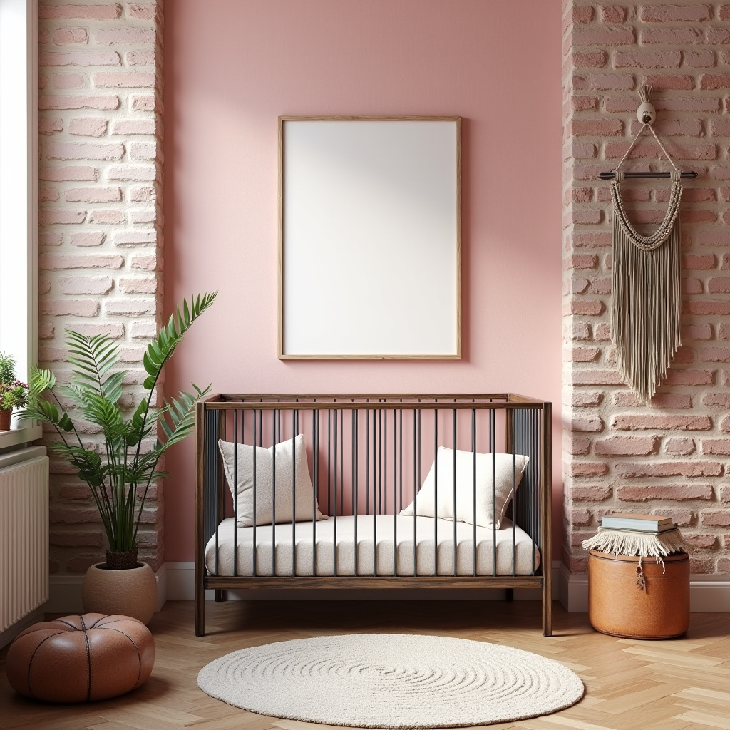 boho pink nursery 31