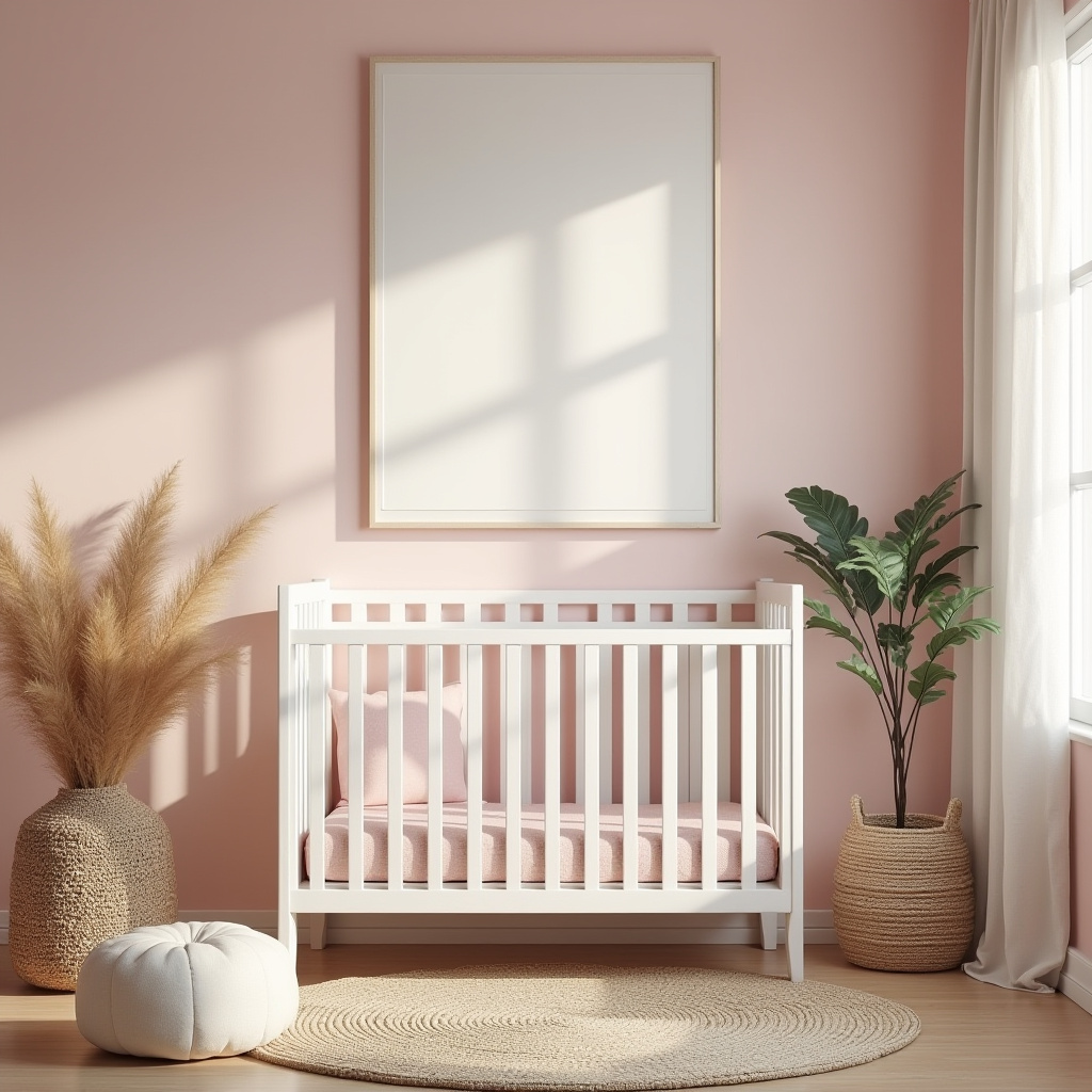 boho pink nursery 33