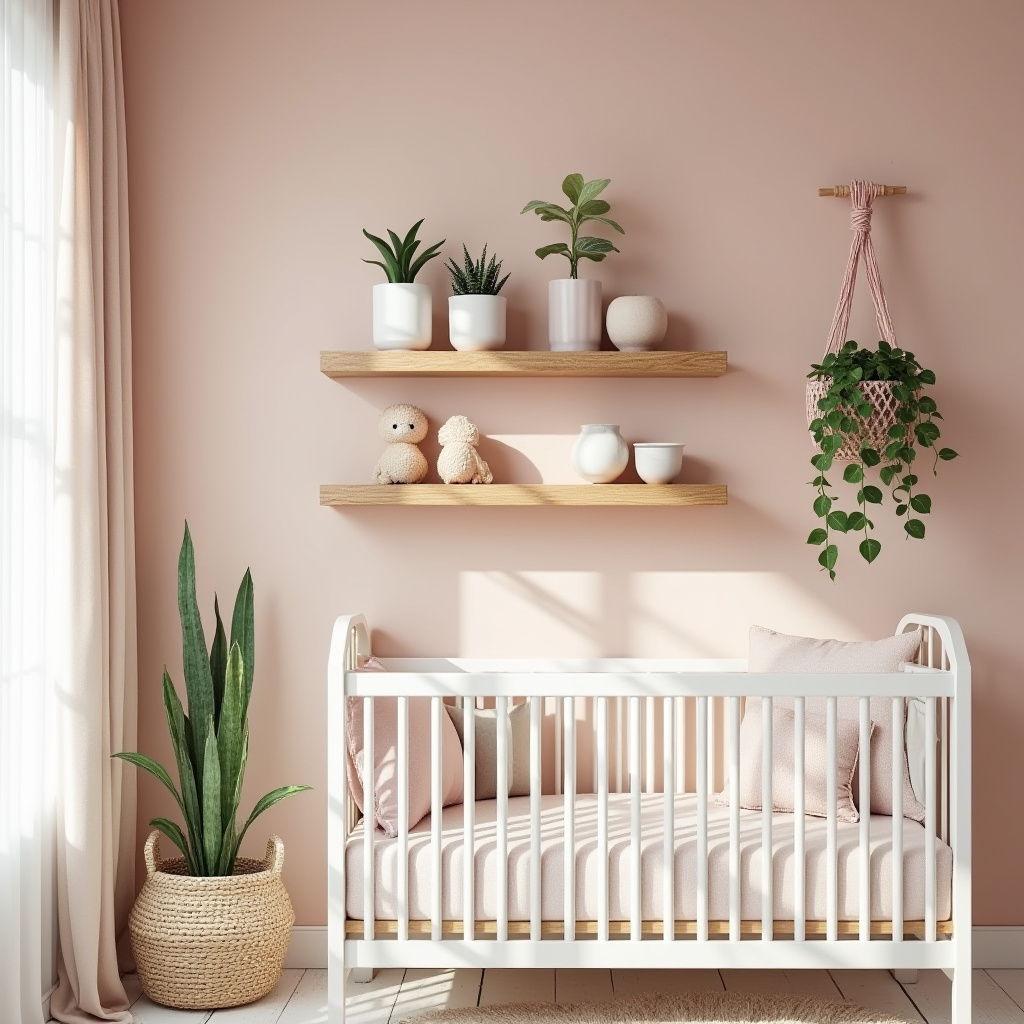 boho pink nursery 4