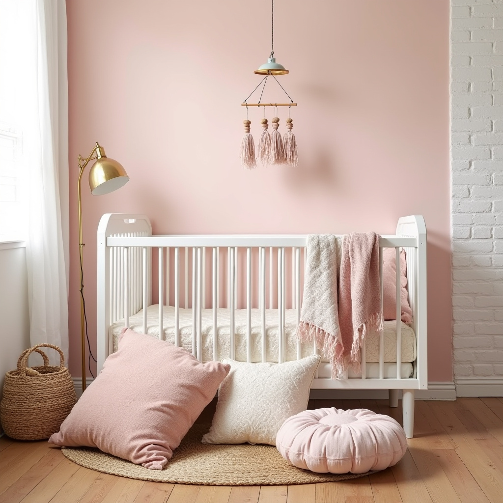 boho pink nursery 5