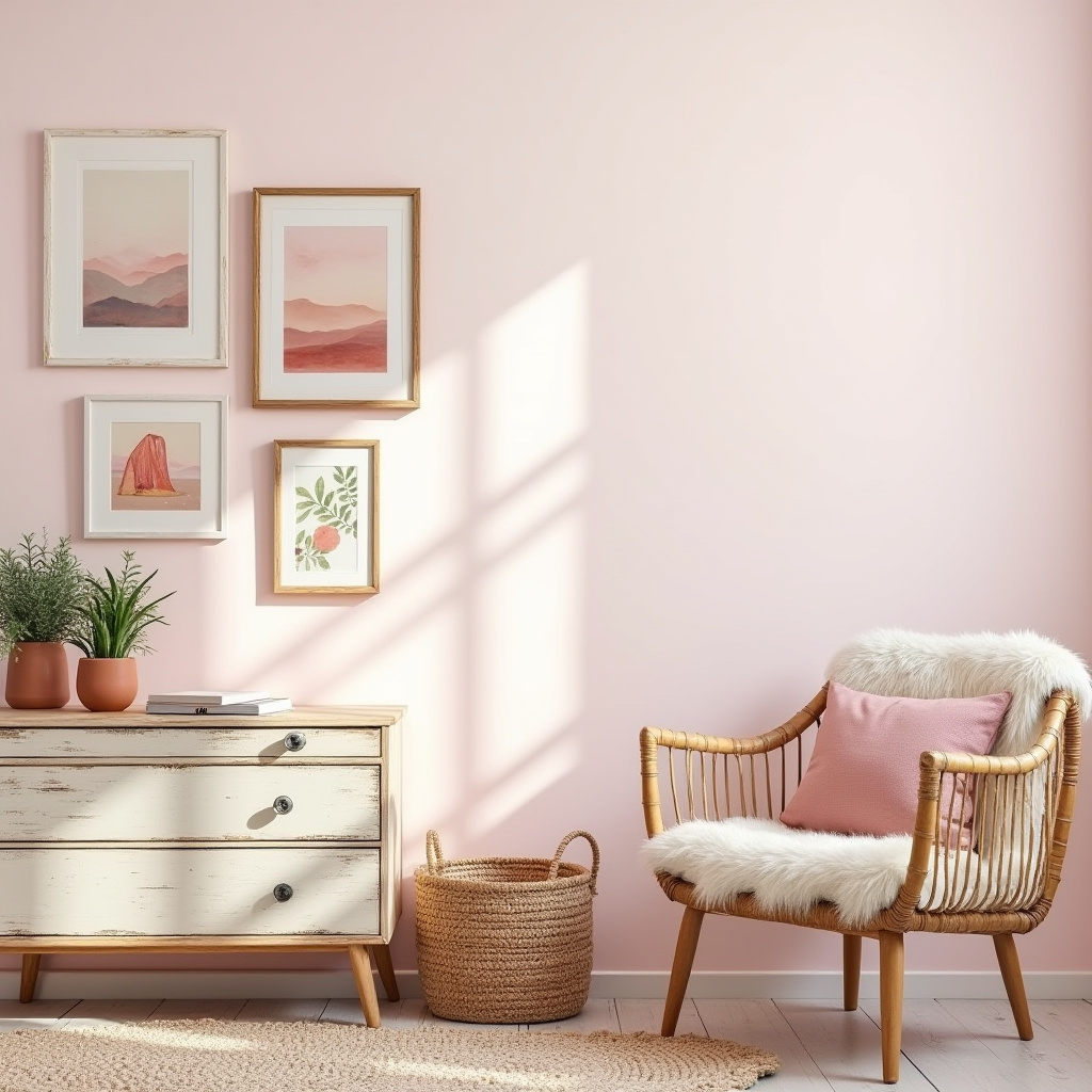 boho pink nursery 7