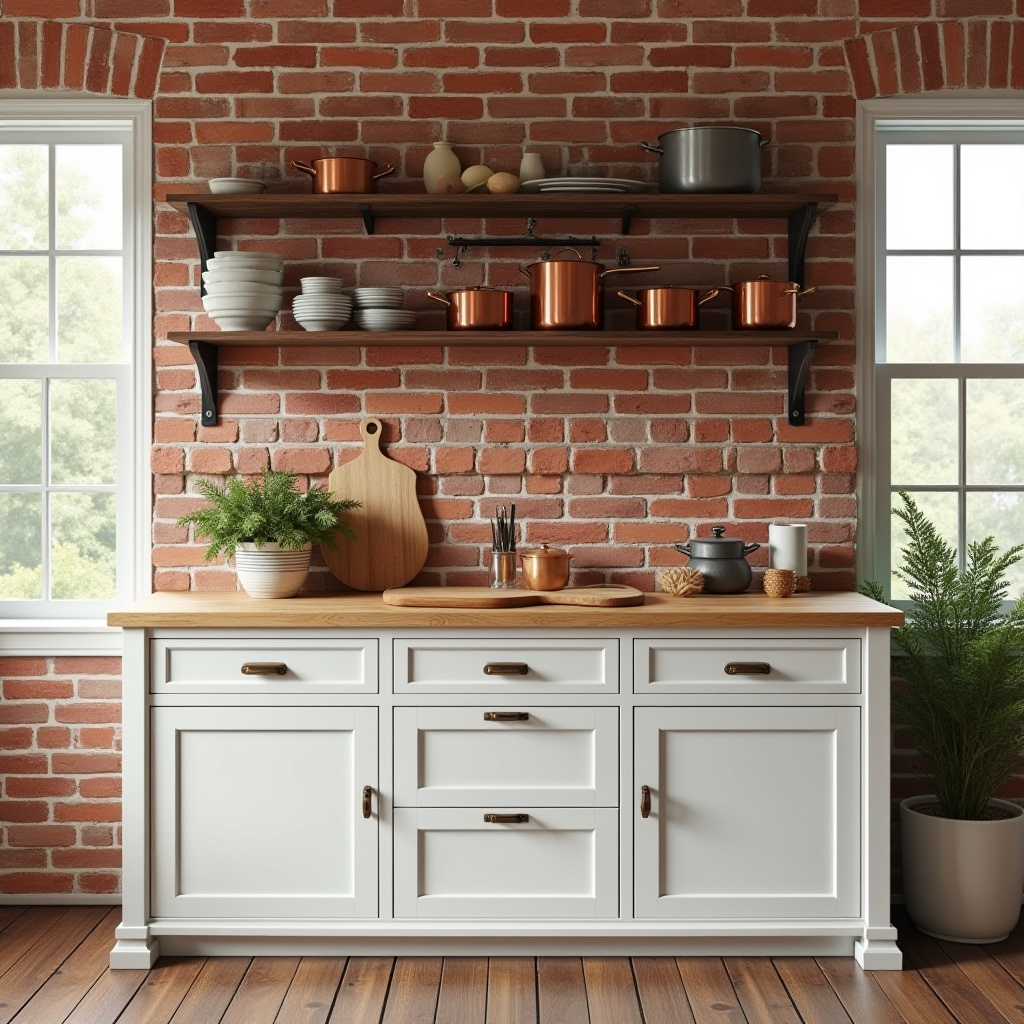 brick wall kitchen ideas 18