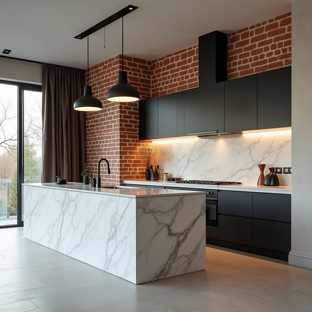 brick wall kitchen ideas 29