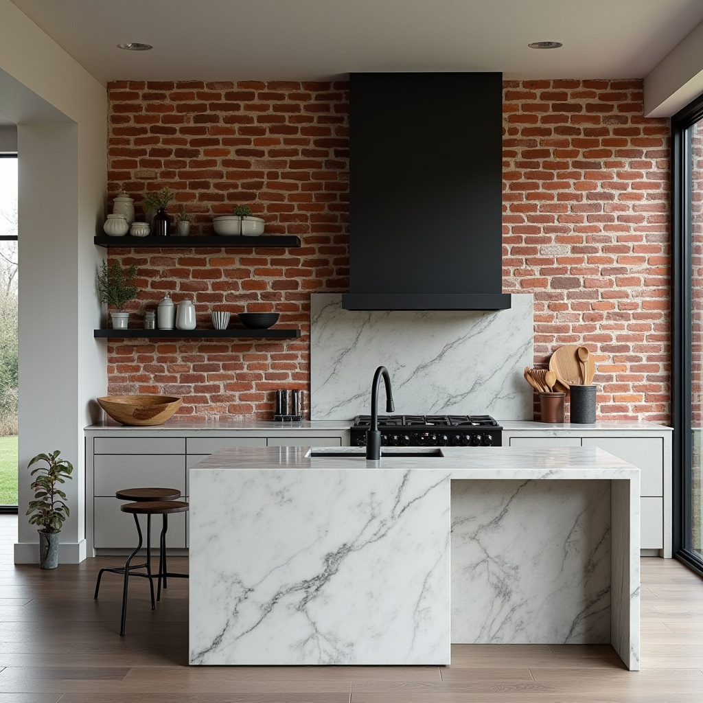 brick wall kitchen ideas 30