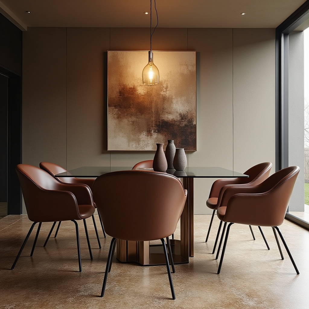brown dining room 13