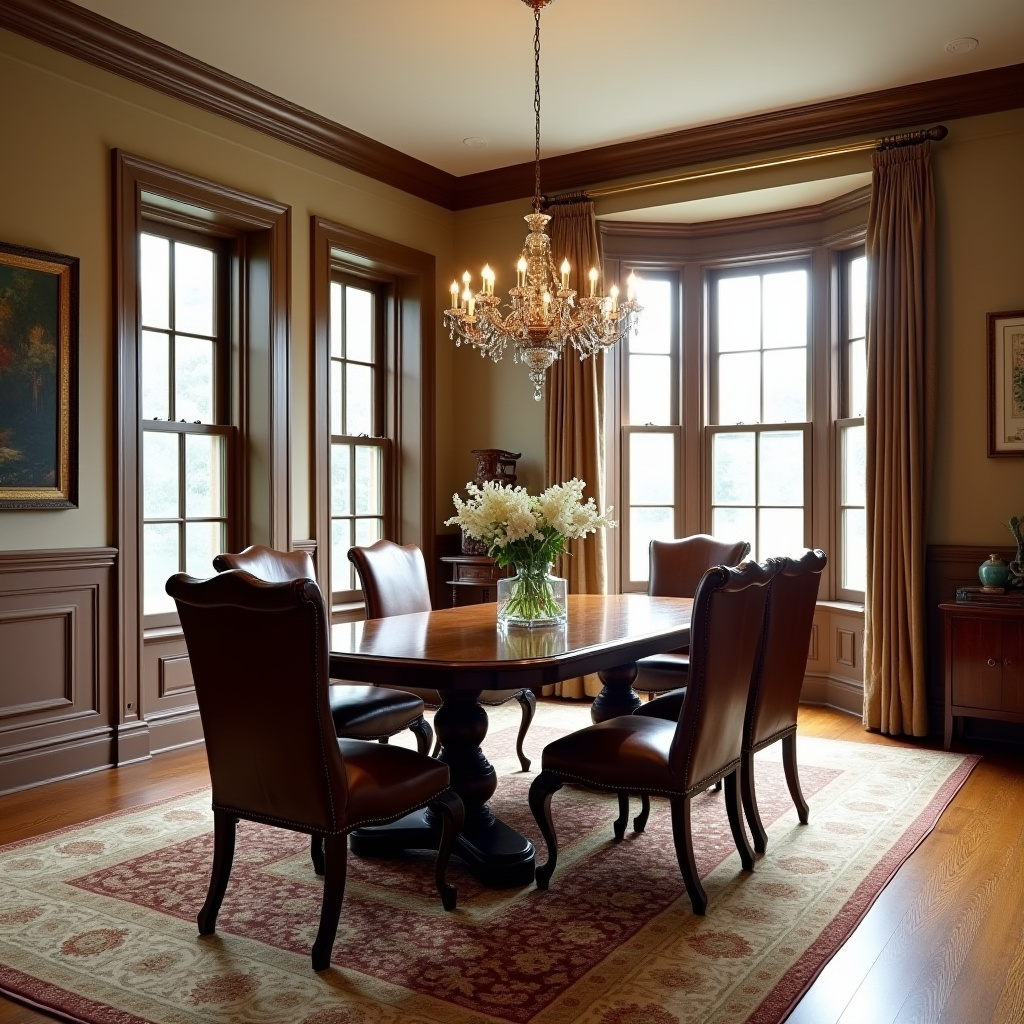 brown dining room 15