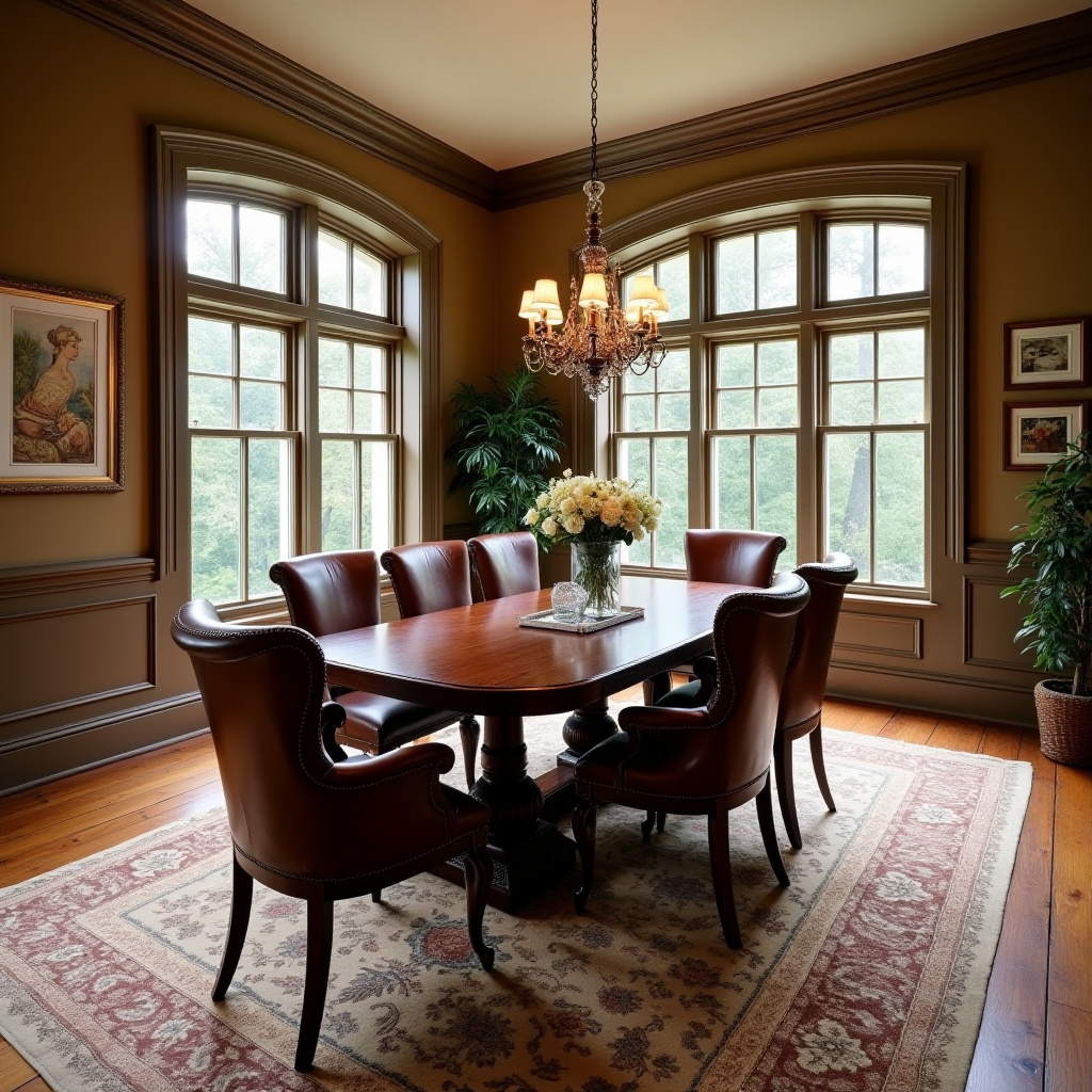brown dining room 16