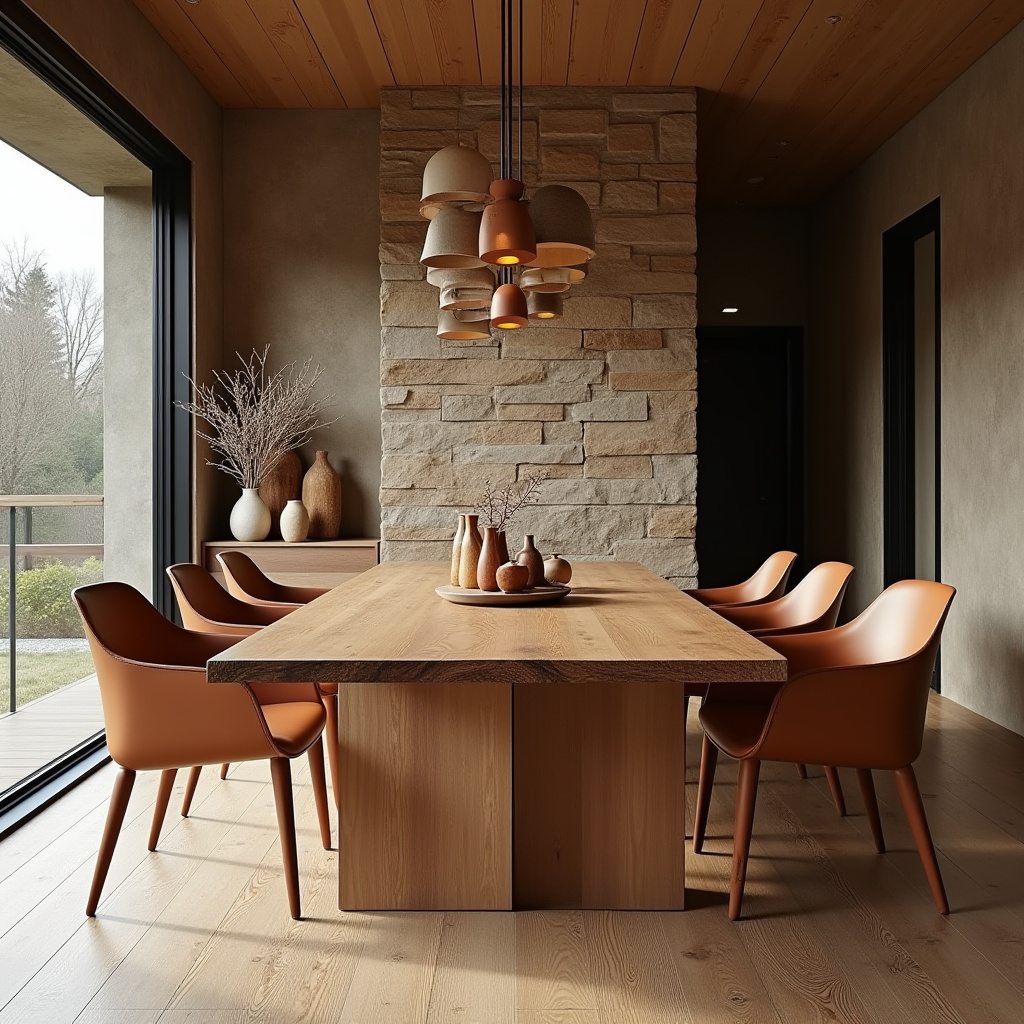 brown dining room 19