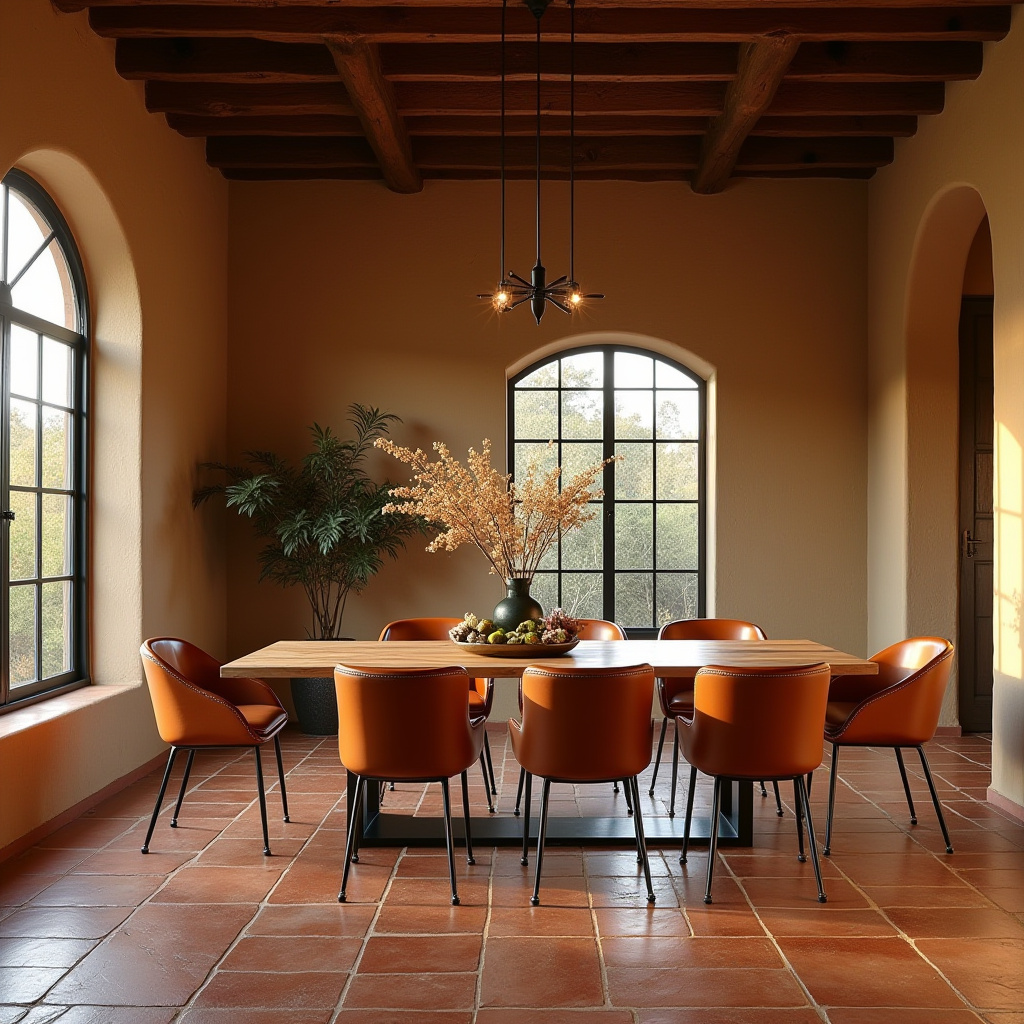 brown dining room 26