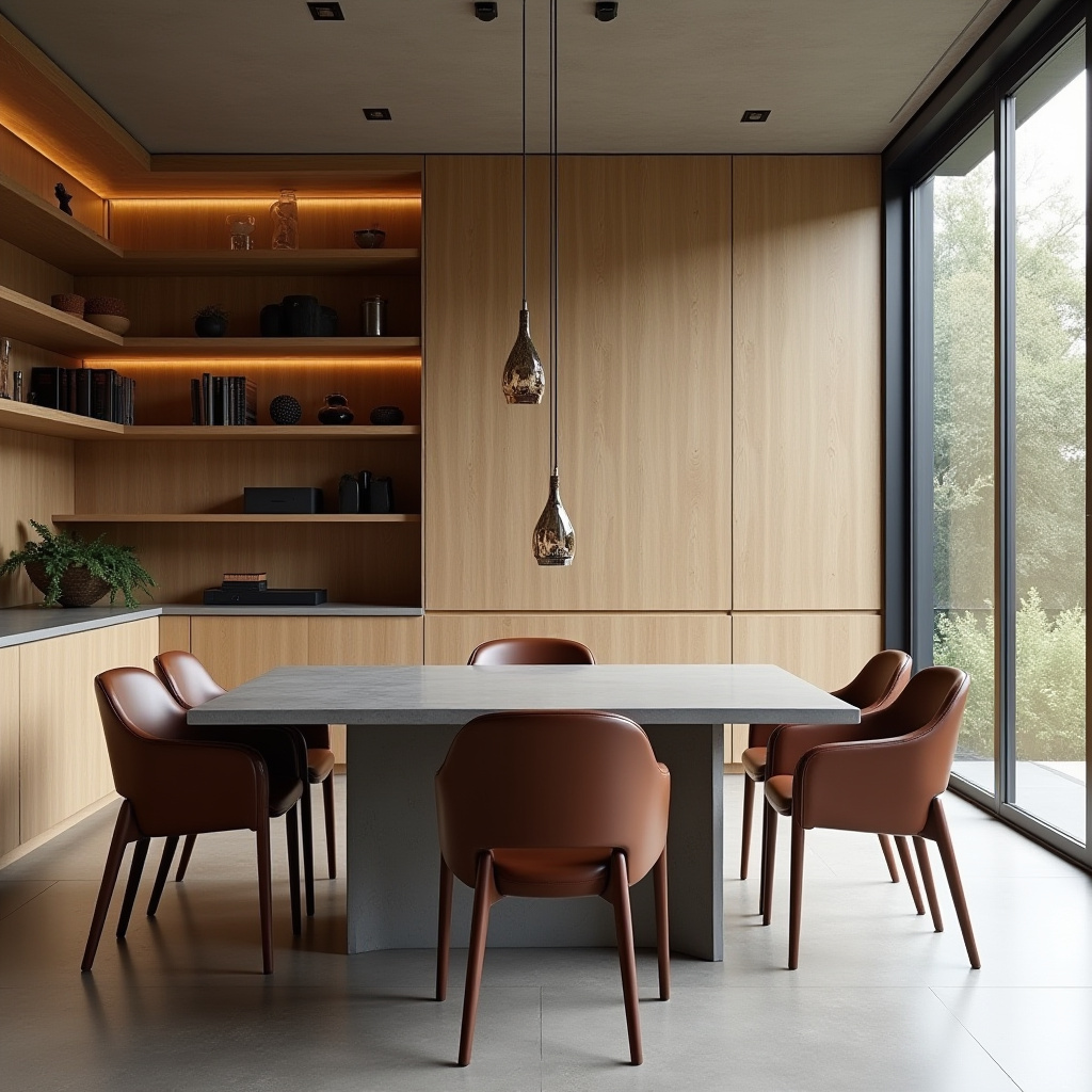 brown dining room 28