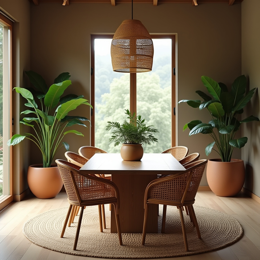brown dining room 30