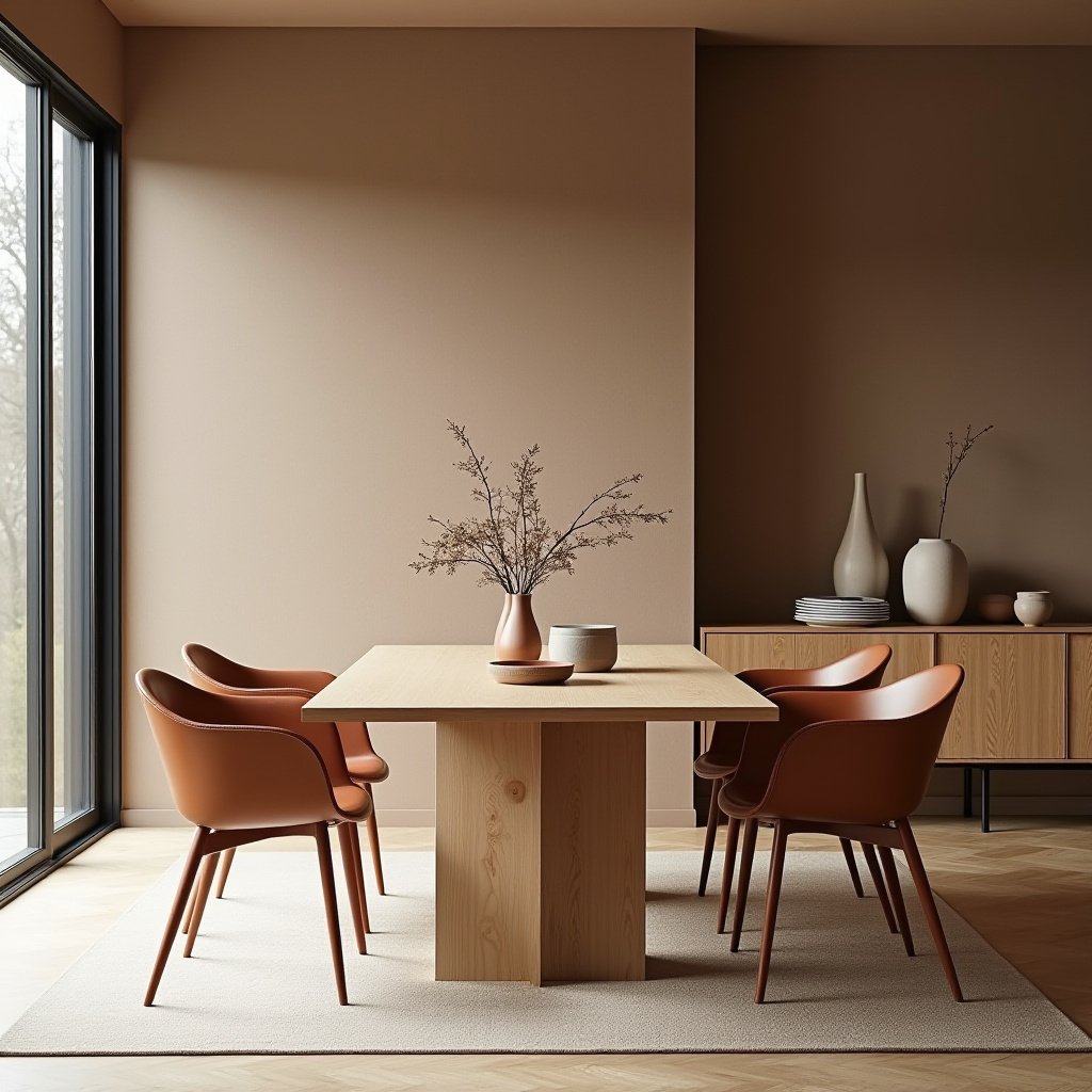 brown dining room 35
