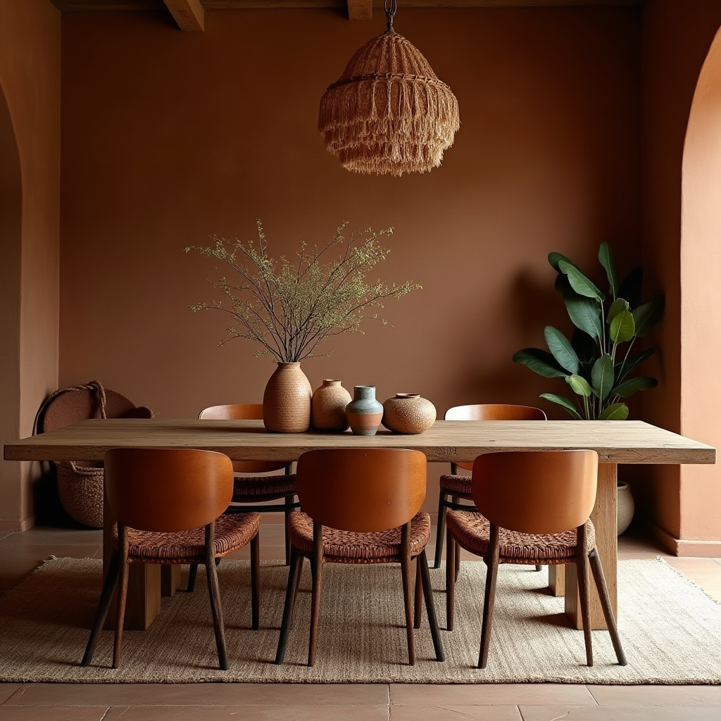 brown dining room 37
