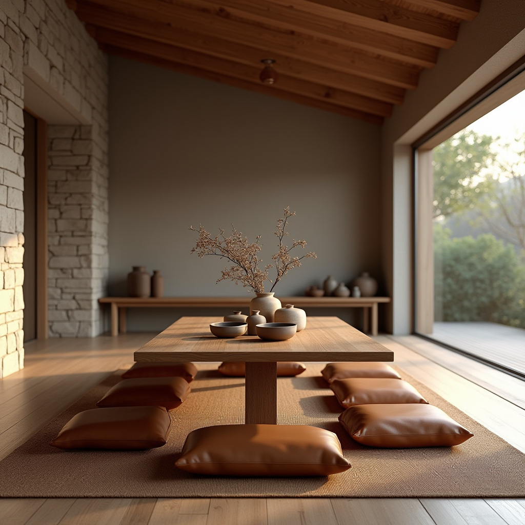 brown dining room 40