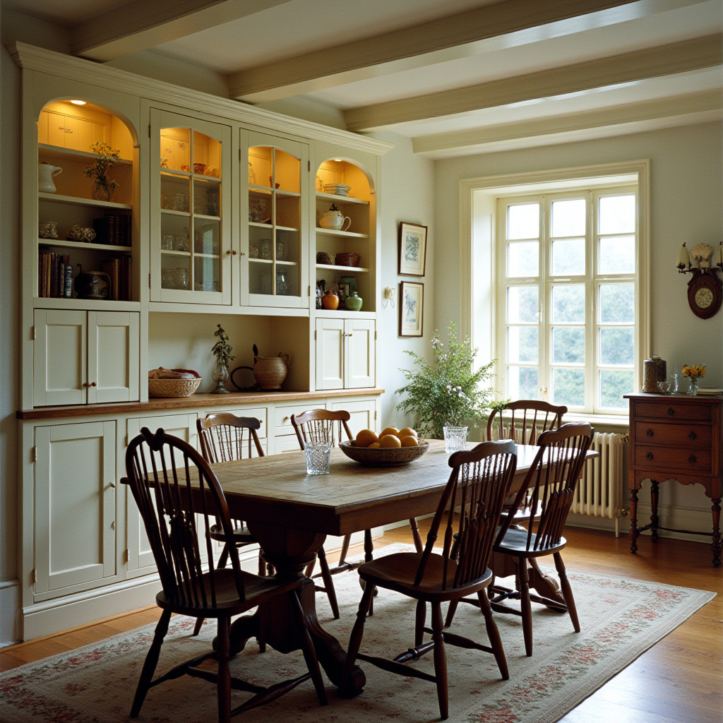 built in hutch dining room 19