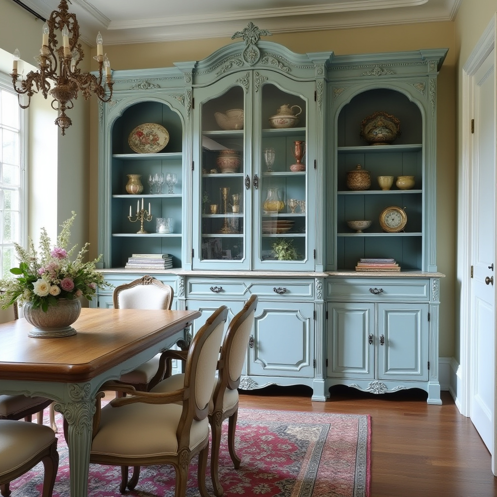 built in hutch dining room 29