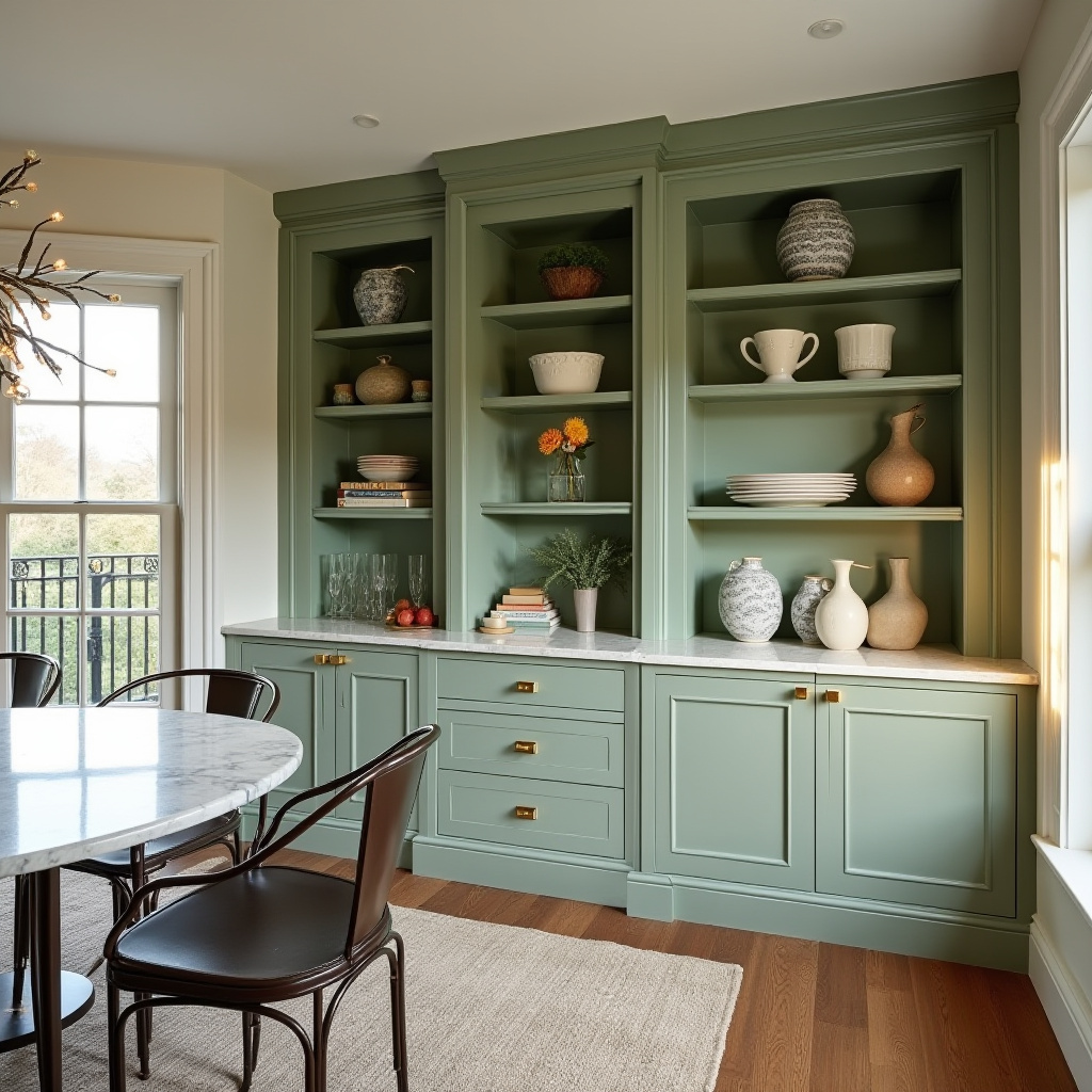 built in hutch dining room 6