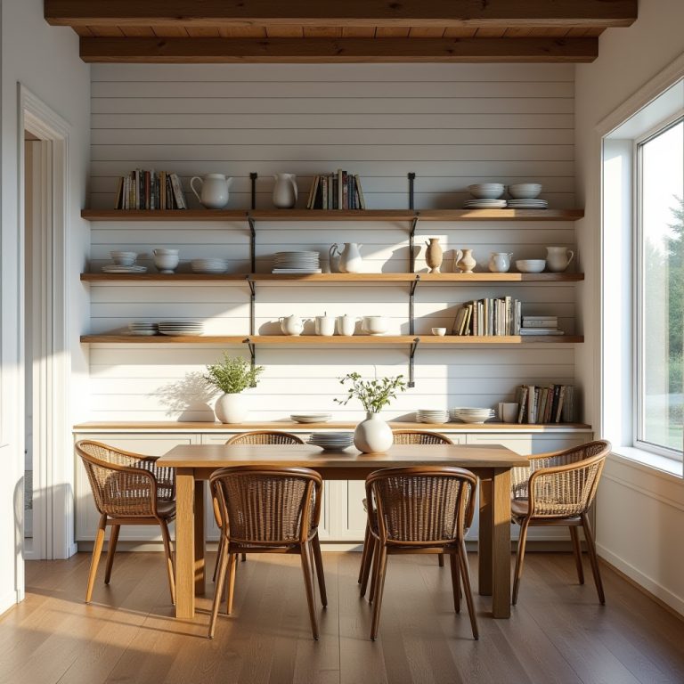 built in shelves dining room 1