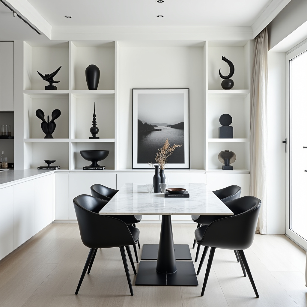 built in shelves dining room 25