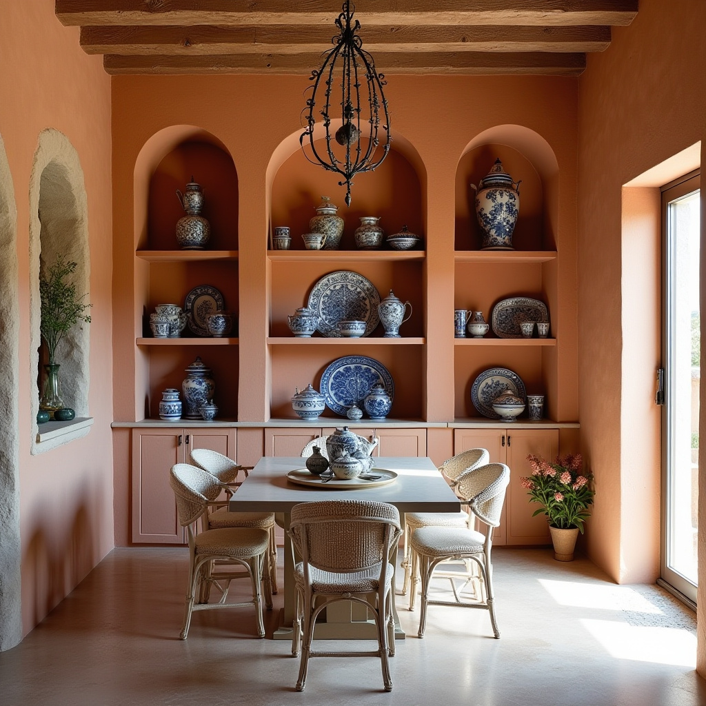 built in shelves dining room 27