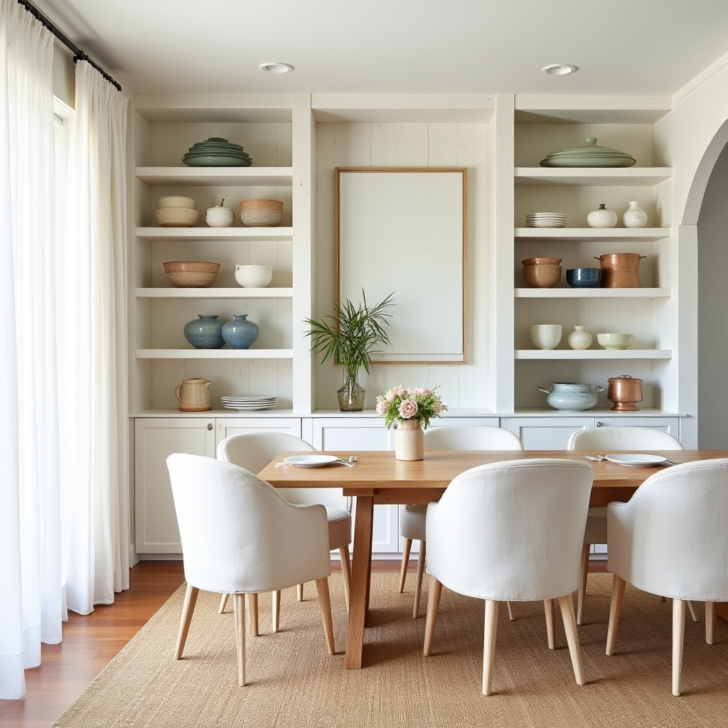 built in shelves dining room 39