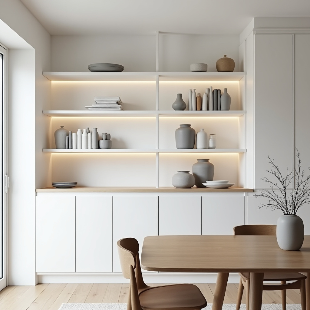 built in shelves dining room 4