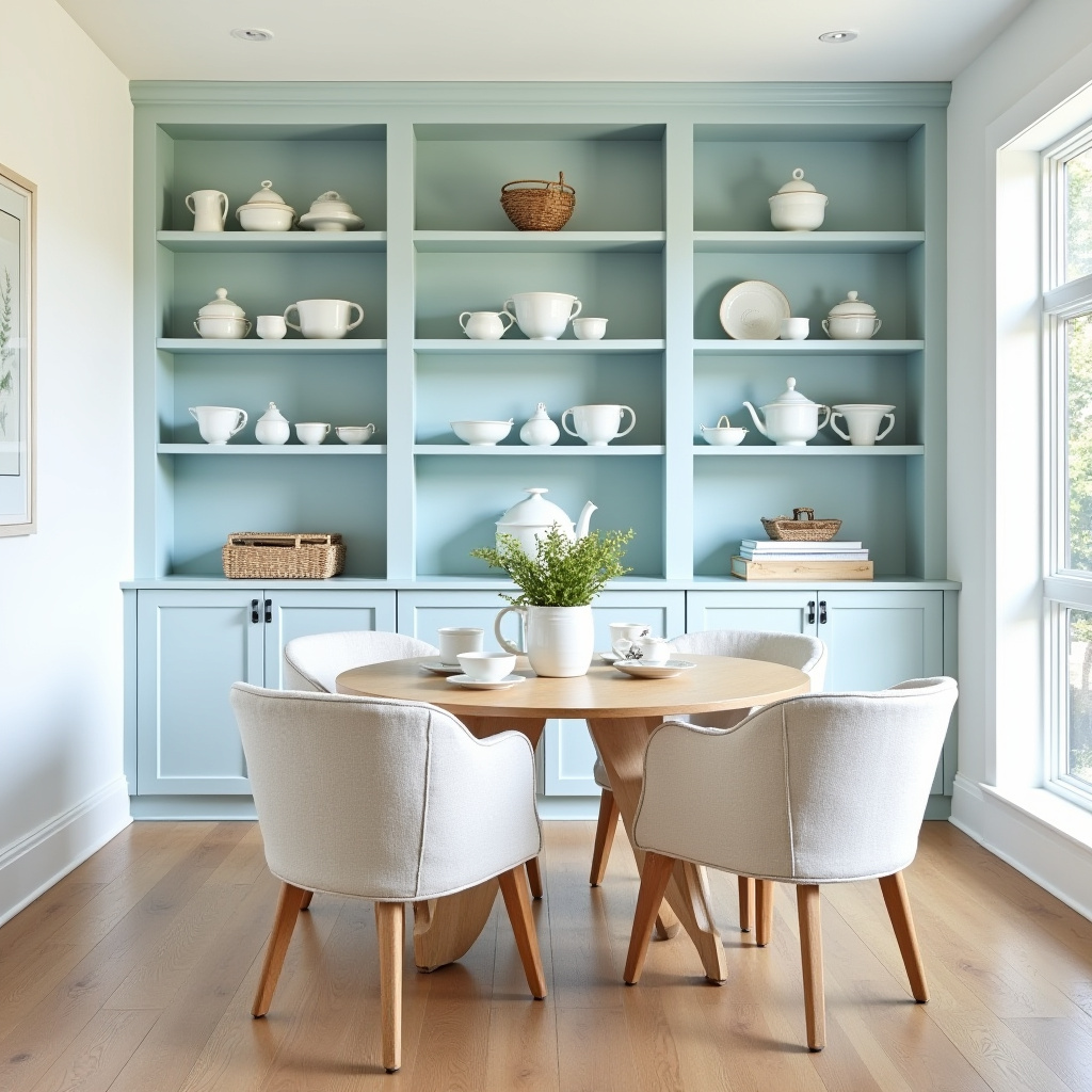 built in shelves dining room 7
