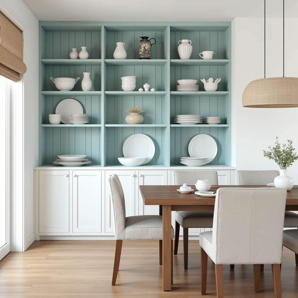 built in shelves dining room 8