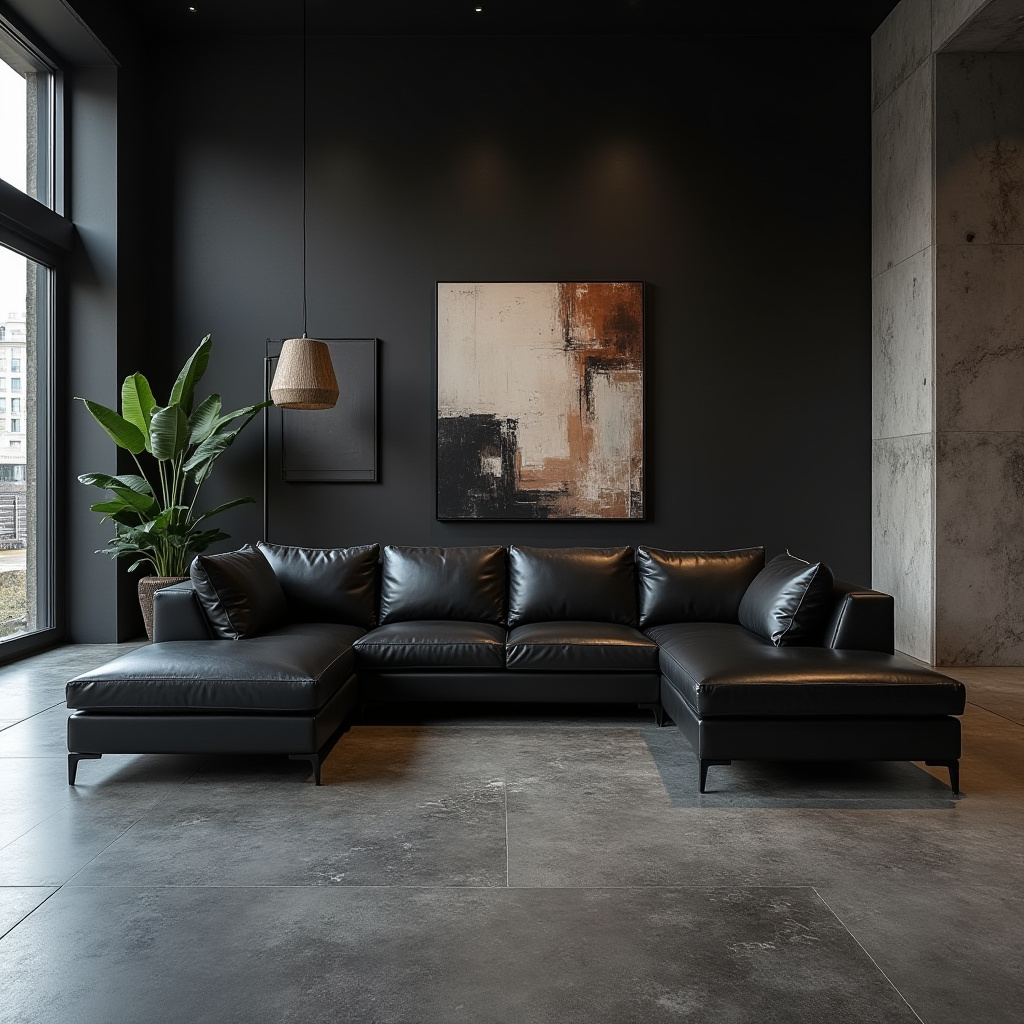 couch in middle of living room 18
