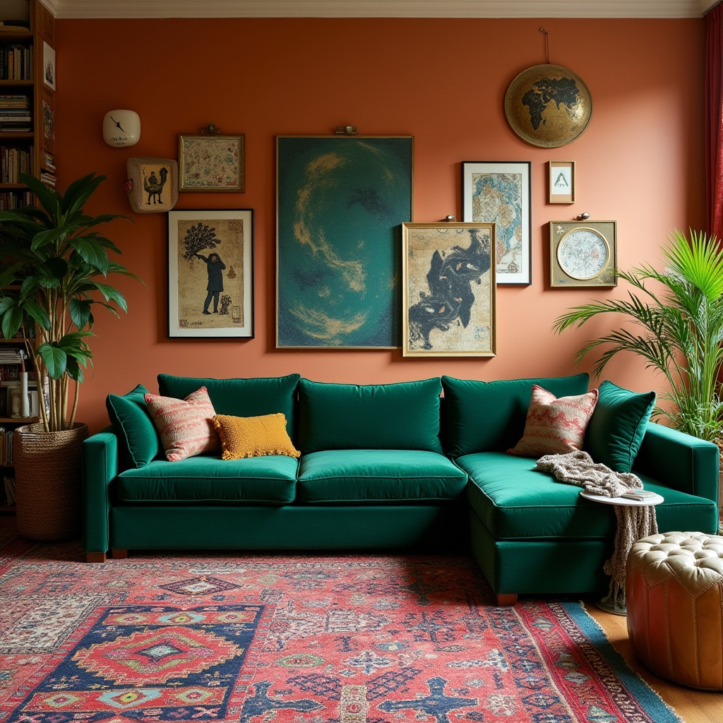 couch in middle of living room 20