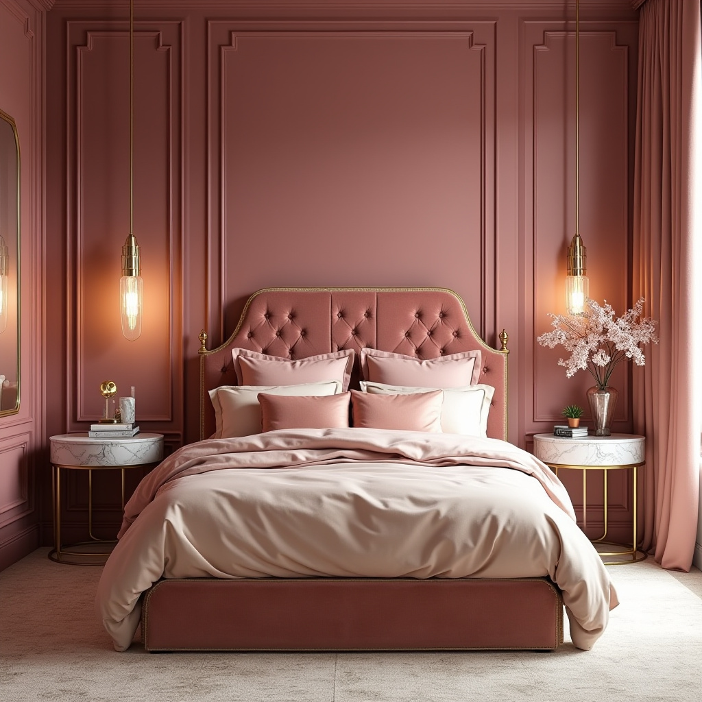 cozy pink bedroom 17