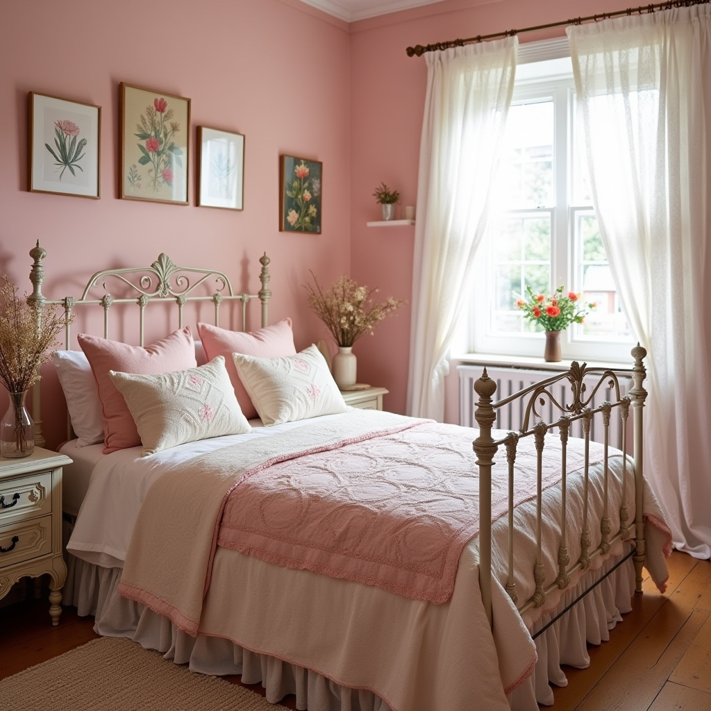 cozy pink bedroom 19
