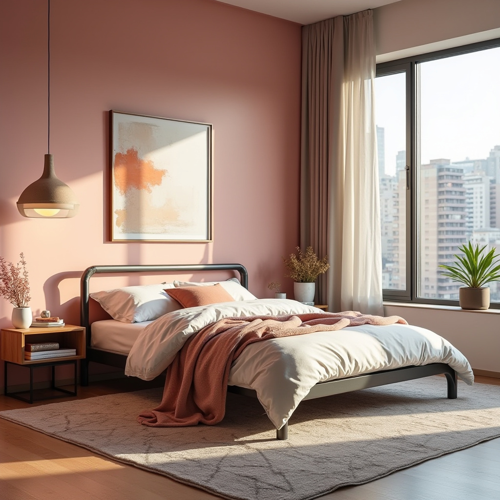 cozy pink bedroom 33