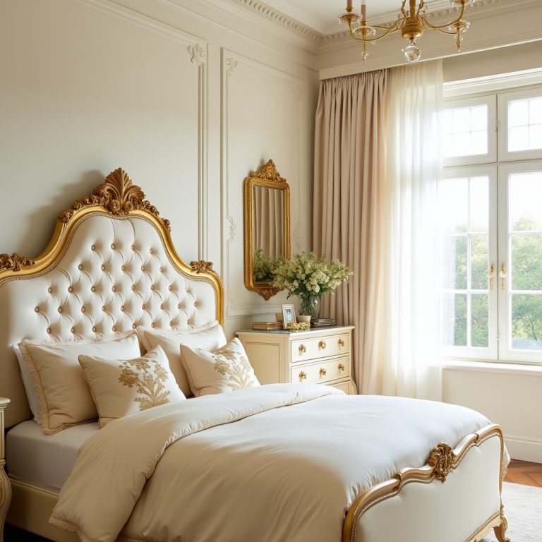 cream and gold bedroom ideas 1
