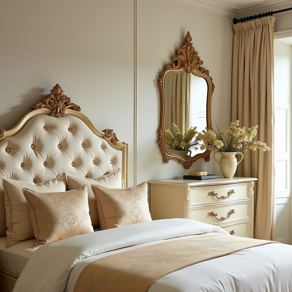 cream and gold bedroom ideas 2