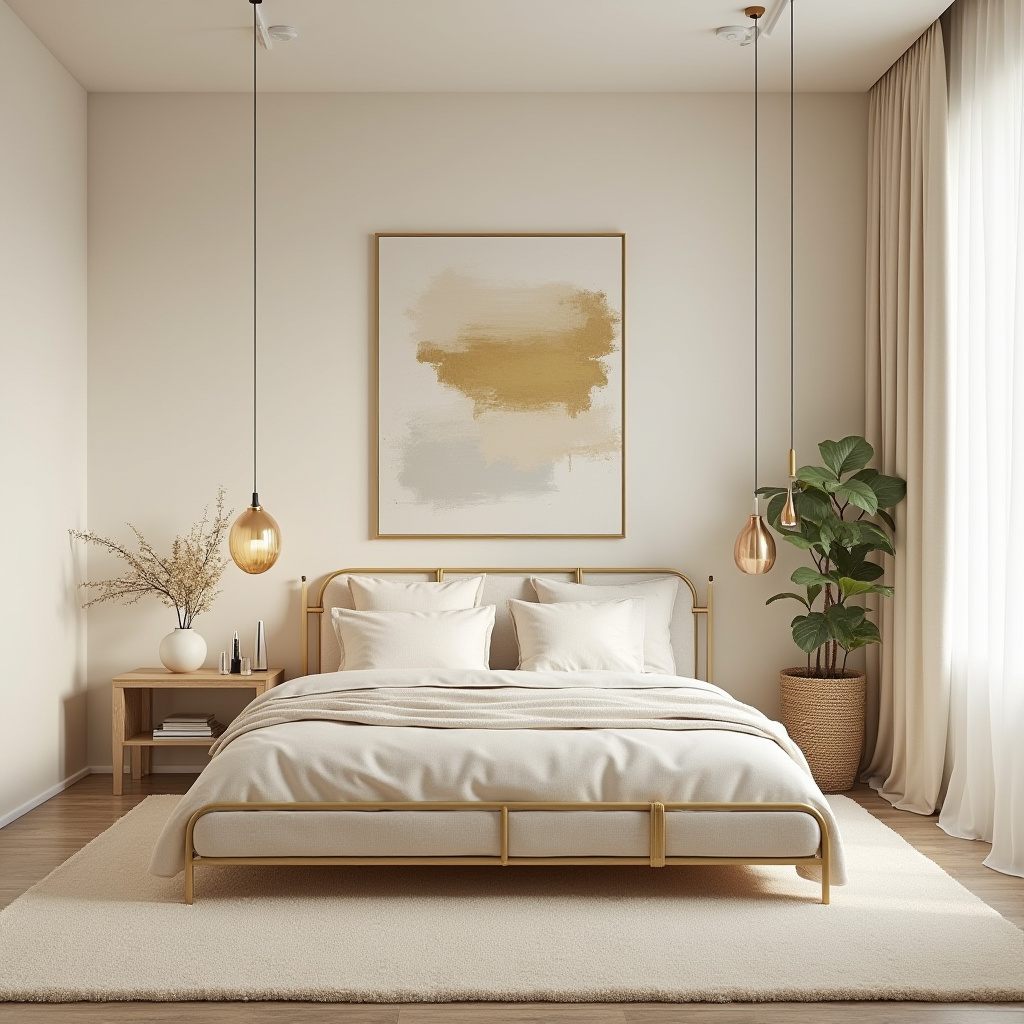 cream and gold bedroom ideas 34