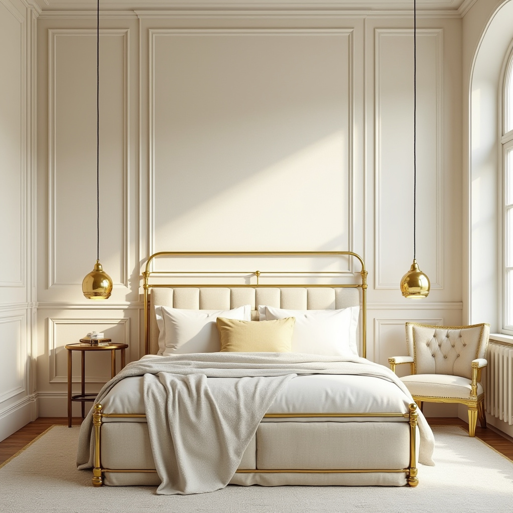 cream and gold bedroom ideas 35