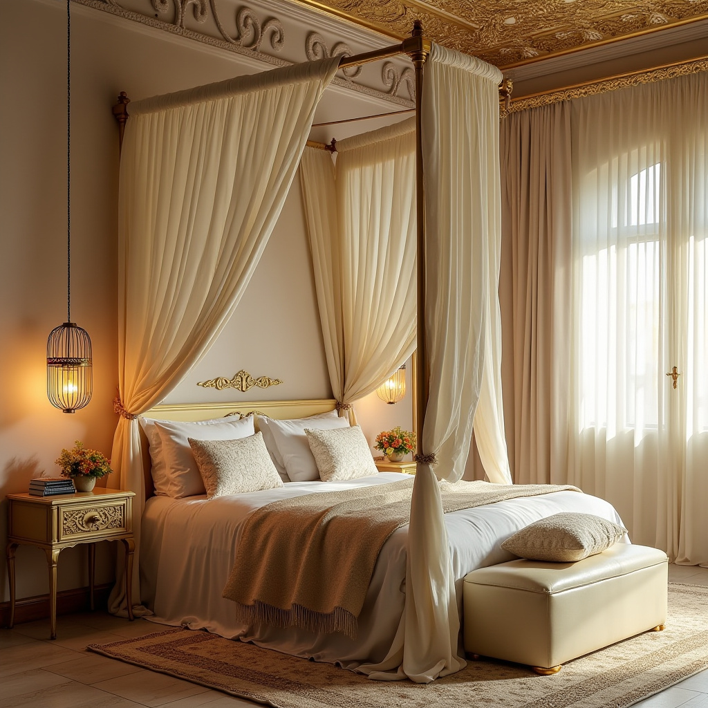 cream and gold bedroom ideas 38