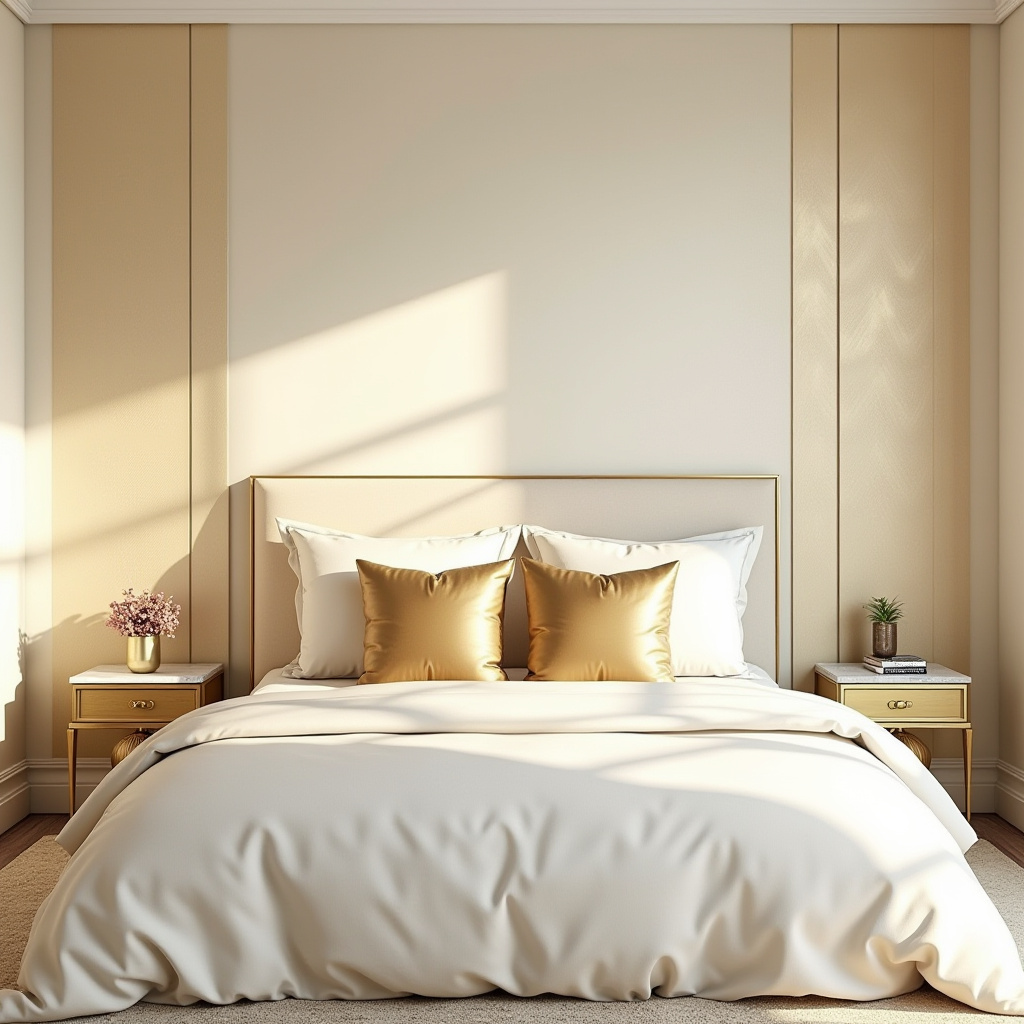cream and gold bedroom ideas 5