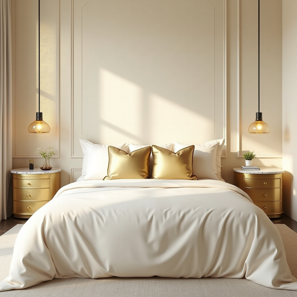cream and gold bedroom ideas 6