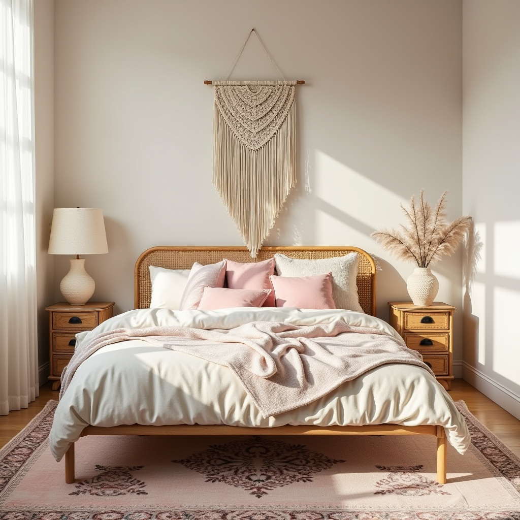 cream and pink bedroom 11