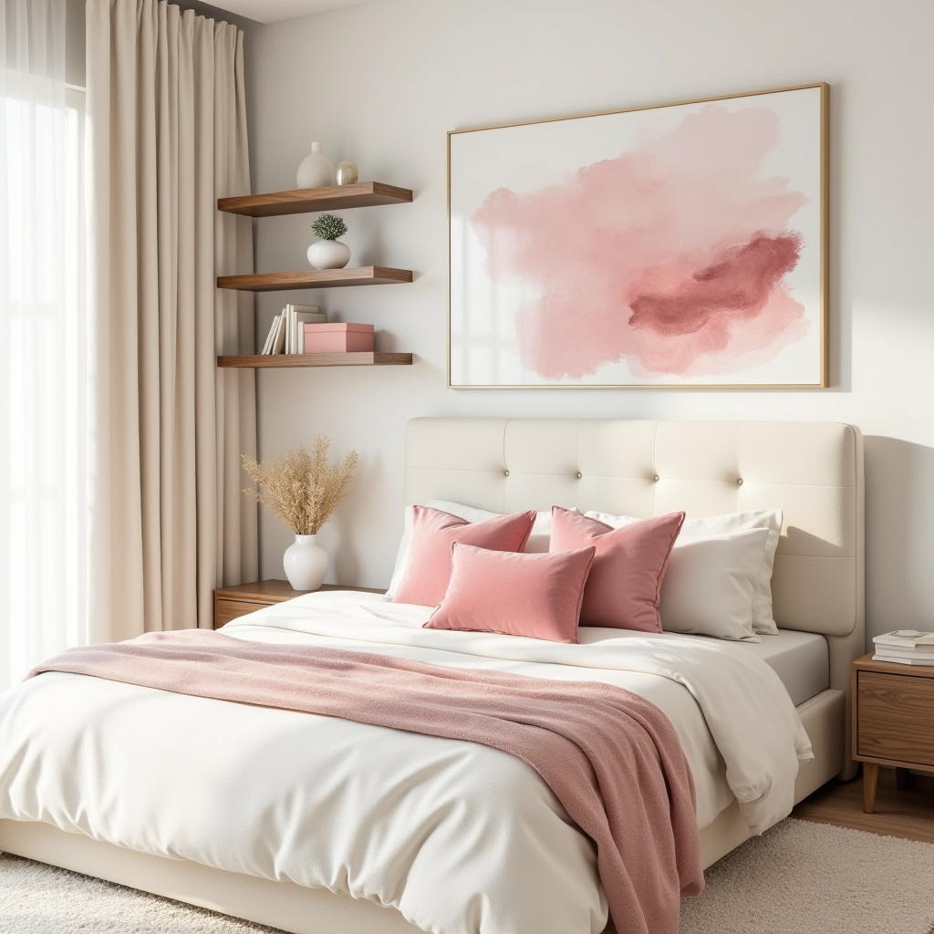 cream and pink bedroom 13