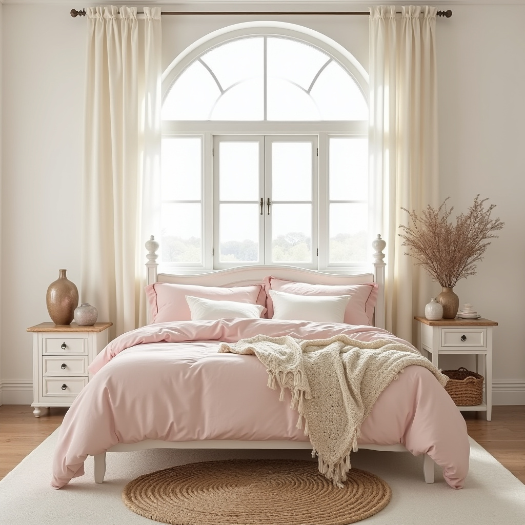 cream and pink bedroom 27