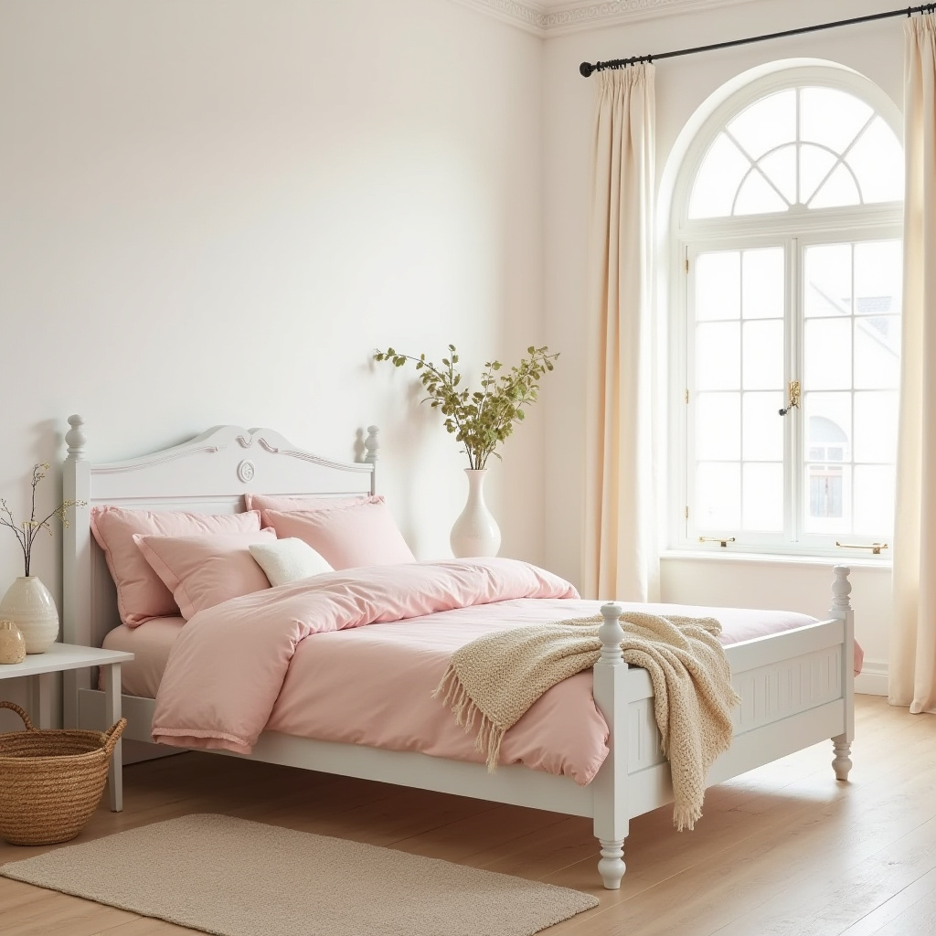 cream and pink bedroom 28