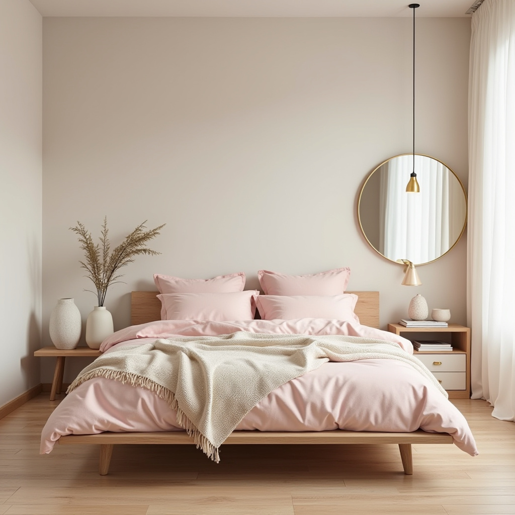 cream and pink bedroom 32