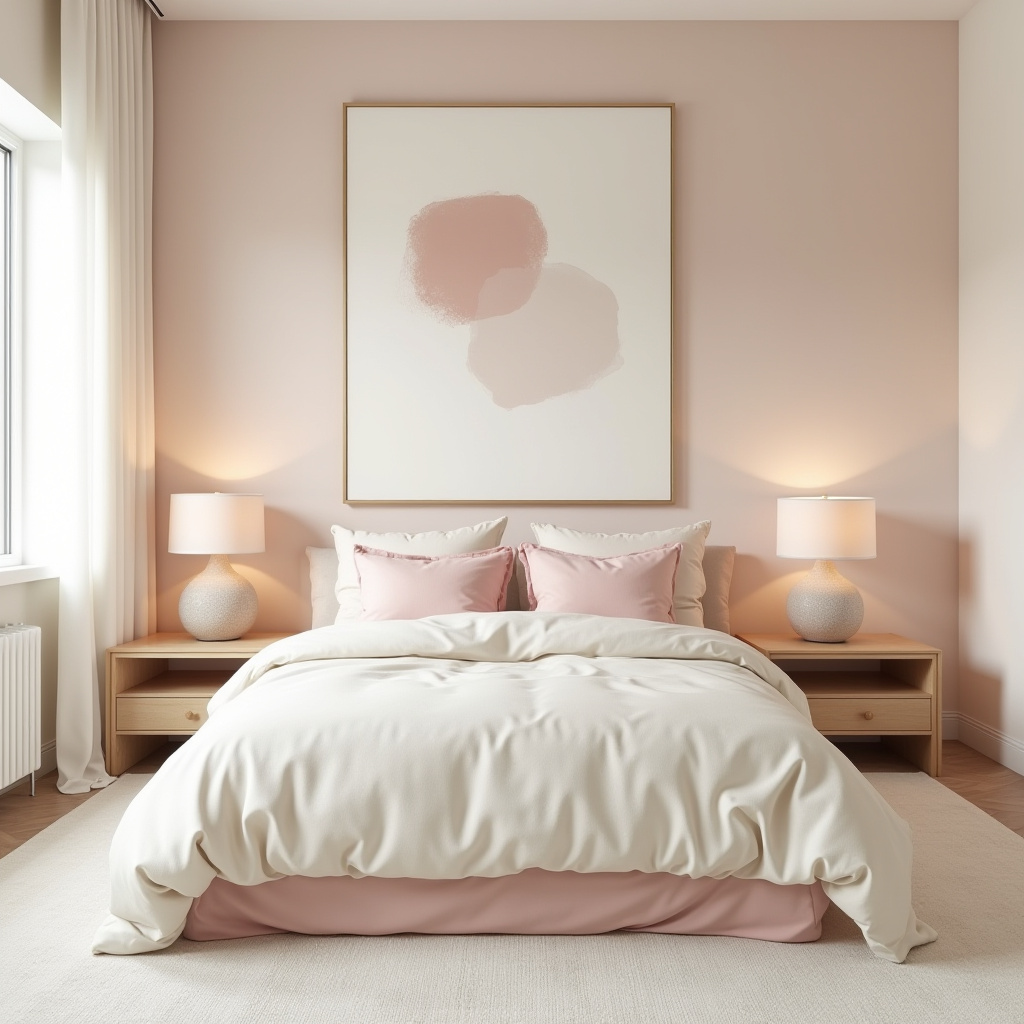cream and pink bedroom 35
