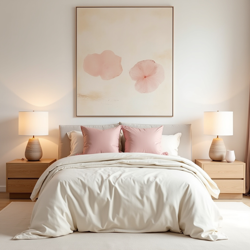 cream and pink bedroom 36