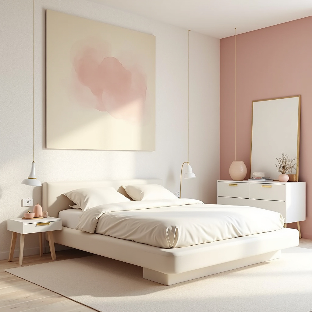 cream and pink bedroom 9